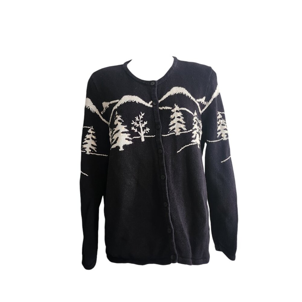 Christopher & Banks Winter Forest Cardigan Size X (14W)